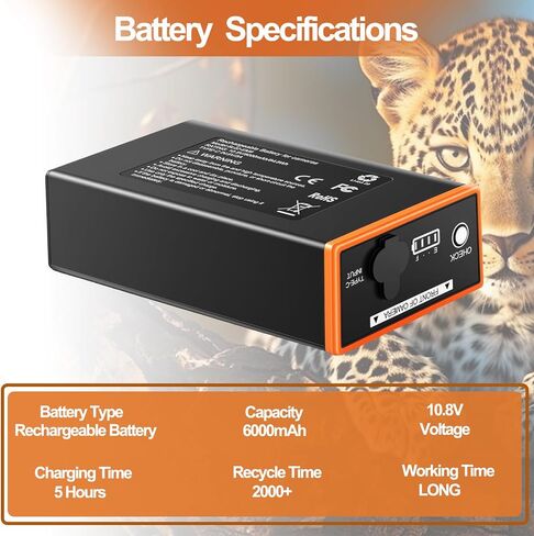 2 Pack Rechargeable Battery for Edge Series Cellular Trail Camera 6000mAh Battery Replacement Compatible with Moultrie Edge, Edge PRO, Edge 2, Edge 2 PRO-Black Color in Saudi Arabia