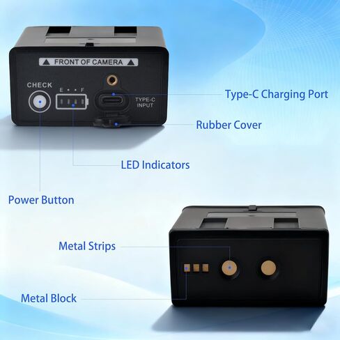 بطارية Pickle Power القابلة لإعادة الشحن لكاميرا Moultrie Edge Trail، حزمة بطارية 5000 مللي أمبير في الساعة متوافقة مع Moultrie Edge وEdge PRO وEdge 2 وEdge 2 PRO (بما في ذلك كابل النوع C) in Kuwait