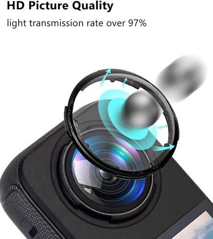 واقي عدسة لجهاز Insta360 X3، غطاء عدسة واقٍ للكمبيوتر الشخصي، حافظة حماية عدسة مزدوجة لاصقة، ملحقات كاميرا الحركة، شفاف شفاف، قطعتان من واقيات العدسات المزدوجة in Kuwait