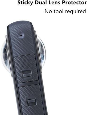 واقي عدسة لجهاز Insta360 X3، غطاء عدسة واقٍ للكمبيوتر الشخصي، حافظة حماية عدسة مزدوجة لاصقة، ملحقات كاميرا الحركة، شفاف شفاف، قطعتان من واقيات العدسات المزدوجة in Kuwait