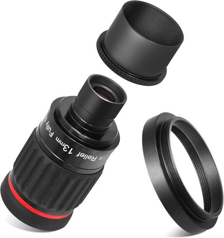 Astromania M43x0.75 أنثى إلى M42X0.75 T / T2 محول تلسكوب ذو خيط ذكر - حزمة مع - عدسة تلسكوب 13 مم، عدسة SWA 1.25&2 بوصة in Saudi Arabia