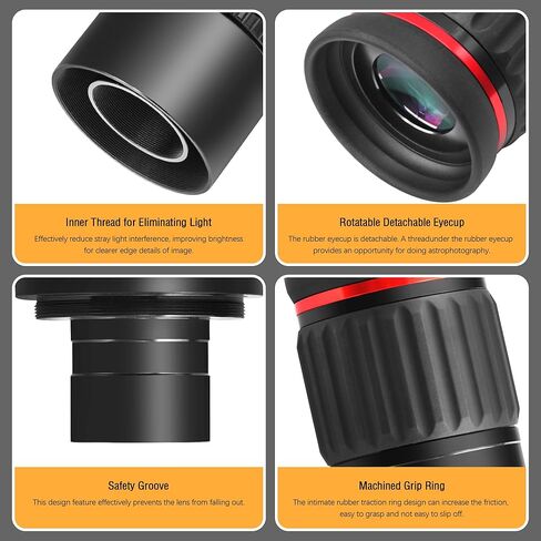 Astromania M43x0.75 أنثى إلى M42X0.75 T / T2 محول تلسكوب ذو خيط ذكر - حزمة مع - عدسة تلسكوب 13 مم، عدسة SWA 1.25&2 بوصة in Saudi Arabia
