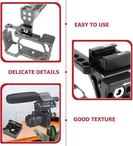 Lurrose Cold Shoe Mount Bracket for DSLR Camera with 1/4" Screw Adapter, Bracket for LED Light and Flash, Compatible with Camera Cage for Photography and Video Accessories in Saudi Arabia