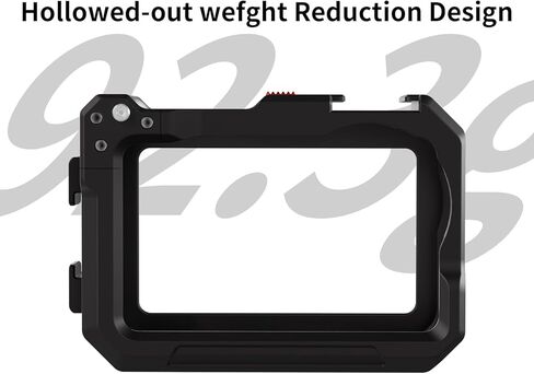 قفص كاميرا لحقيبة Dji Osmo Action 6، قاعدة ألومنيوم قابلة للتحرير مع خيط 1/4 بوصة وموصل قابل للطي للحوامل الثلاثية، غطاء حماية عدسة السيليكون، يدعم التصوير الرأسي والأفقي in Saudi Arabia