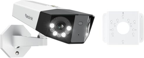 كاميرا حماية مزدوجة العدسات من ريولينك RLA-BKC1 + Duo 2 PoE 4K، رؤية بانورامية 180 درجة، رؤية ليلية ملونة، اكتشاف ذكي in Kuwait