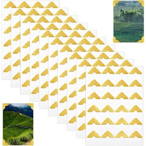 matwsec 240pcs زوايا الصورة لسكرابوكينغ 10 ورقة ذاتية اللصق زوايا الصورة ملصقات زاوية الصورة لسجل القصاصات DIY ألبوم الصور مذكرات كتاب الذاكرة in Kuwait