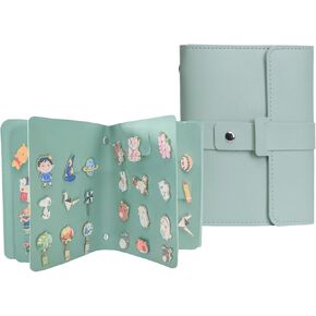 كتاب عرض مينا دبوس - منظمة سفر جلدية من 4 صفحات لهواة الجمع ، حامل دبوس طية صدر السترة المحمولة مع تخزين آمن ، كتاب تداول دبوس مضغوط (وردي) in Kuwait