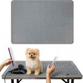 طاولة الكلاب الجدول حصيرة وسادة غير قسيمة ، حصيرة طاولة للحيوانات الأليفة الناعمة في المنزل ، 28 × 19.7 بوصة السيليكون متين لمكافحة الحصير الحصير PAW حماية Easy-Clean Cat Dog حصيرة (أسود) in Kuwait