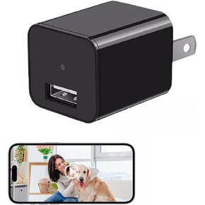 كاميرا أمان ULar Plug-in، كاميرا واي فاي صغيرة بدقة 4K UHD Small Nanny Pet، بطاقة SD واحدة مجانية سعة 16 جيجابايت متضمنة عرض التطبيق عن بعد، كشف الحركة للمراقبة الذكية الداخلية - بدون صوت in Kuwait