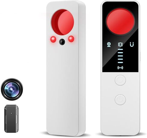 كاشف الكاميرا الخفية - كاشف تعقب GPS للمنزل والسيارة والفندق والمكتب - أبيض in Kuwait