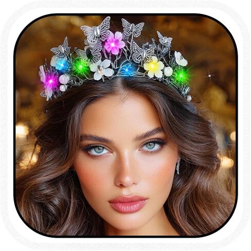 Brishow Gold Butterfly Tiaras Queen Crowns Quinceanera Headdress for Women in Kuwait