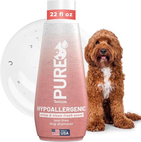 TropiClean Pure Puppy Shampoo, Hypoallergenic Dog Shampoo for Allergies & Sensitive Skin, Made in USA, Safe for Cats & Kittens, 22 oz. in Saudi Arabia