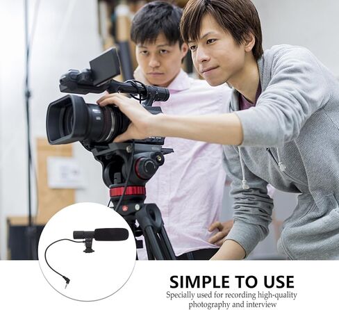 Homoyoyo ميكروفون كاميرا احترافي مع قابس استريو لكاميرات DSLR والهواتف الذكية، ميكروفون عالي الحساسية للمقابلة من أجل التصوير الفوتوغرافي ومدونات الفيديو وتسجيل الفيديو الرقمي in Kuwait