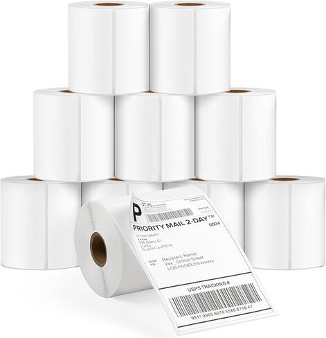 4x6 Direct Thermal Shipping Labels with Perforated, Commercial Grade, for Thermal Printer, 250 Labels/Roll, 1 Roll in Saudi Arabia