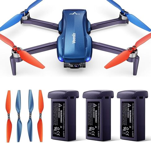 طائرات بدون طيار V11MINI 4K مع كاميرا للبالغين 4K Fly More Combo ومراوح بديلة أصلية للطائرات بدون طيار 4 قطع in Kuwait