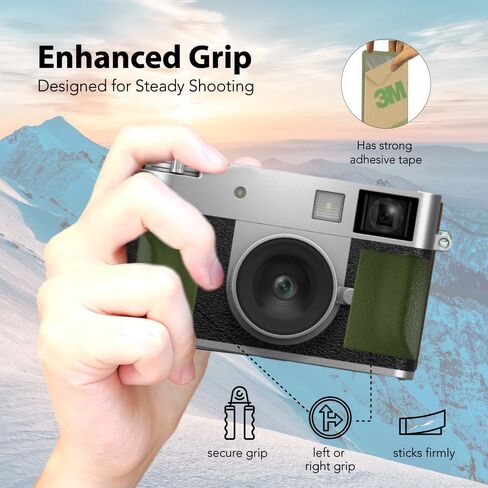 Foto&Tech Attachment Silicone Grip SG-LC for Panasonic Lumix S9 Anti-Slip Left/Right Side Handle, Ergonomic, No Residue, USA Made (Blue) in Saudi Arabia