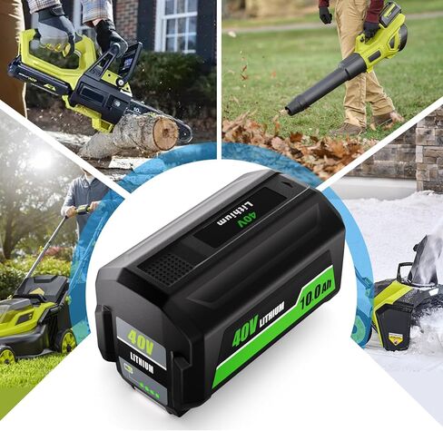 10.0Ah استبدال عالي السعة لبطارية Ryobi 40V OP4026 OP4030 OP4040 OP4050 OP4060 OP4075، متوافق مع أدوات الطاقة اللاسلكية Ryobi 40 فولت in Kuwait