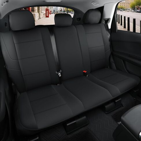 GIANT PANDA Front Car Seat Cover Custom Fit Toyota, Leather Bucket Seat Covers for Toyota Rav4 Camry Highlander Corolla Prius,2 Pack (Black) in Saudi Arabia