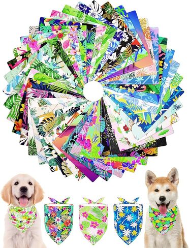 PET Show 50 Pack Fall Big Dog Bandanas Bulk XL Triangle Triangle Pibs for Medium Large Dogs Girl Boy Autumn Kerchief Set Pet Orchves Accessories Holiday Grooming Association in Saudi Arabia