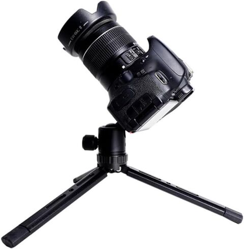 Mini Tripod Ball Head Camera Mount Stand with 1/4 Inch Thread for DSLR and Mirrorless Cameras, Metal Swivel Ballhead Compatible with Photography and Live Streaming, Black in Kuwait