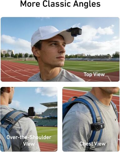 TELESIN Magnetic Cap Clip Mount for DJI Osmo Nano, N52 Strong Magnetic Hat & Backpack Clip, 360° Rotation, 240° Adjustable Angle, Hands-Free POV Mount for Vlogging, Sports & Outdoor Shooting in Saudi Arabia