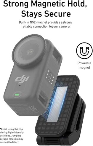 TELESIN Magnetic Cap Clip Mount for DJI Osmo Nano, N52 Strong Magnetic Hat & Backpack Clip, 360° Rotation, 240° Adjustable Angle, Hands-Free POV Mount for Vlogging, Sports & Outdoor Shooting in Saudi Arabia