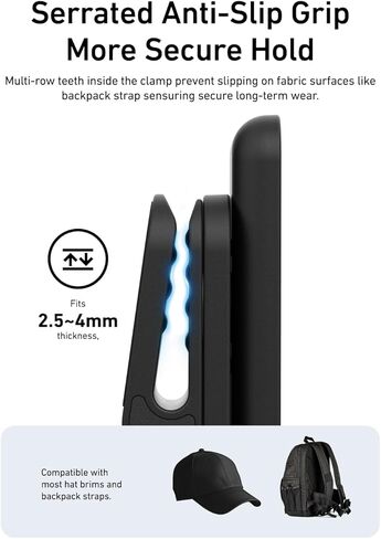 TELESIN Magnetic Cap Clip Mount for DJI Osmo Nano, N52 Strong Magnetic Hat & Backpack Clip, 360° Rotation, 240° Adjustable Angle, Hands-Free POV Mount for Vlogging, Sports & Outdoor Shooting in Saudi Arabia