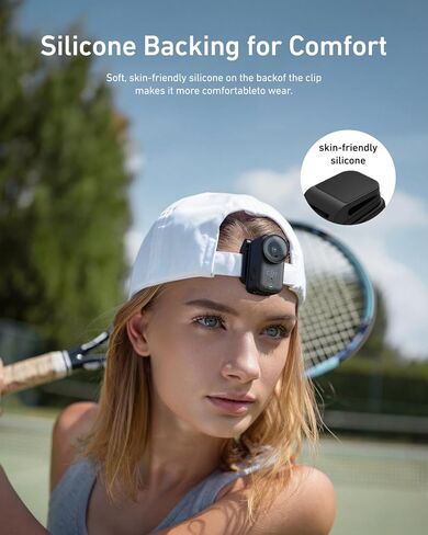 TELESIN Magnetic Cap Clip Mount for DJI Osmo Nano, N52 Strong Magnetic Hat & Backpack Clip, 360° Rotation, 240° Adjustable Angle, Hands-Free POV Mount for Vlogging, Sports & Outdoor Shooting in Saudi Arabia