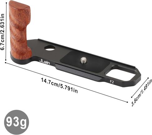 مقبض خشبي على شكل حرف L من Foto4easy لكاميرا Nikon F2 مع لوحة أساسية سريعة التحرير لـ Arca Swiss على Gimbal/الحوامل الثلاثية in Kuwait