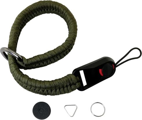 ZCZQC DSLR Camera Quick Release Wrist Strap Adjustable Braided Lanyard 11.81In Length 42G Weight Wrist Strap With Safer Connector Adapter Ring Military Green For Mirrorless Cameras And Video Cameras in Saudi Arabia