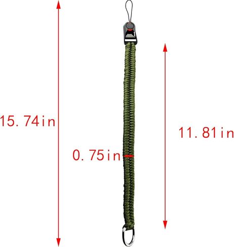 ZCZQC DSLR Camera Quick Release Wrist Strap Adjustable Braided Lanyard 11.81In Length 42G Weight Wrist Strap With Safer Connector Adapter Ring Military Green For Mirrorless Cameras And Video Cameras in Saudi Arabia