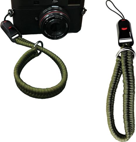 ZCZQC DSLR Camera Quick Release Wrist Strap Adjustable Braided Lanyard 11.81In Length 42G Weight Wrist Strap With Safer Connector Adapter Ring Military Green For Mirrorless Cameras And Video Cameras in Saudi Arabia