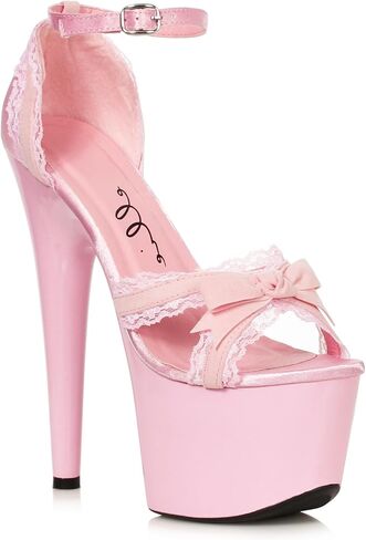 Ellie Shoes Women's Velvet Lace & Bow Heeled Sandal, 10 in Saudi Arabia