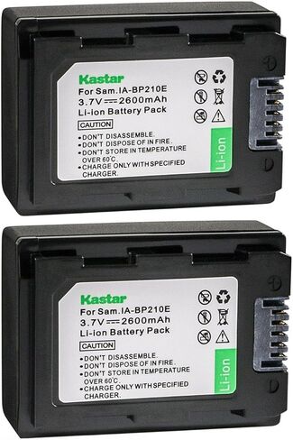 بطارية Kastar قطعتان لهاتف Samsung IA-BP210R IA-BP210E IA-BP420E وSamsung HMX-S16 SMX-F40 SMX-F43 SMX-F44 SMX-F50 SMX-F53 SMX-F54 SMX-F70 HMX-F80 HMX-F90 HMX-F91 SMX-F400 SMX-F500 SMX-F501 SMX-F530 in Kuwait