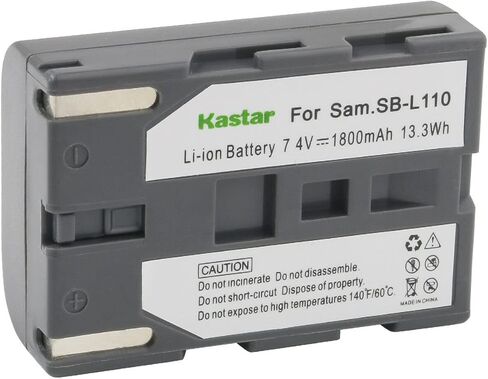 بطارية Kastar SB-L110 بديلة لكاميرا Samsung SC-D590 SC-D590 (T)، SC-D60، SC-D67، SC-D70، SC-D73، SC-D75، SC-D77، SC-D80، SC-D86، SC-D87، SC-D93، SC-D99، VM-C5000، VM-B710 in Kuwait