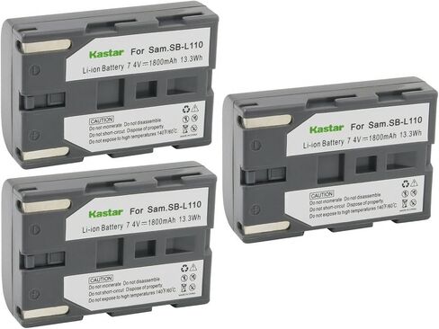بطارية Kastar SB-L110 بديلة لكاميرا Samsung SC-D590 SC-D590 (T)، SC-D60، SC-D67، SC-D70، SC-D73، SC-D75، SC-D77، SC-D80، SC-D86، SC-D87، SC-D93، SC-D99، VM-C5000، VM-B710 in Kuwait