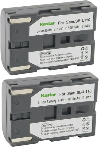بطارية Kastar SB-L110 بديلة لكاميرا Samsung SC-D590 SC-D590 (T)، SC-D60، SC-D67، SC-D70، SC-D73، SC-D75، SC-D77، SC-D80، SC-D86، SC-D87، SC-D93، SC-D99، VM-C5000، VM-B710 in Kuwait