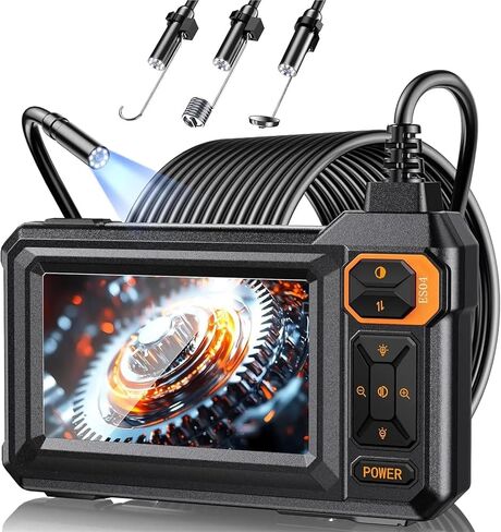 كاميرا المنظار الصناعية 4.3 بوصة HD1920P 16.5TF عدسة واحدة لفحص الأنابيب Borescope لأداة كاميرا فحص المجاري للسيارة in Kuwait