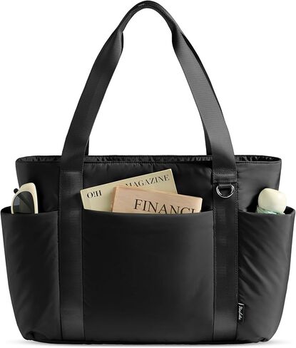 حقيبة كبيرة للنساء بسحاب، حقيبة عمل منتفخة خفيفة الوزن مع مقصورات، حقيبة كتف للنساء للعمل والسفر in Kuwait