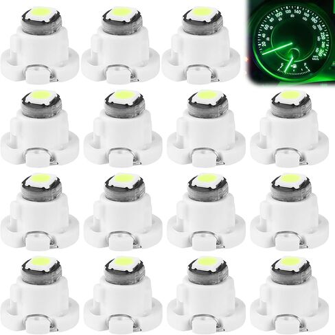 15 Pack T3 LED Dash Bulbs, 8mm Base 3030 SMD LED Instrument Cluster Light Replacement for Automotive HVAC AC Heater Panel Gauge Shift Indicator Map Dome (White Light) in Saudi Arabia