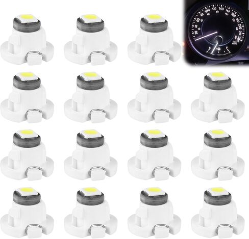15 Pack T3 LED Dash Bulbs, 8mm Base 3030 SMD LED Instrument Cluster Light Replacement for Automotive HVAC AC Heater Panel Gauge Shift Indicator Map Dome (White Light) in Saudi Arabia