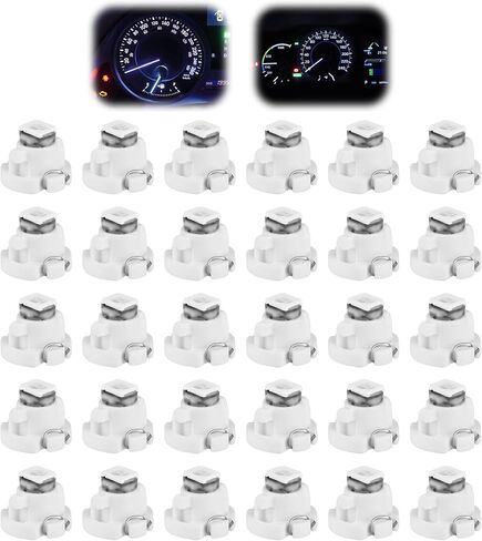15 Pack T3 LED Dash Bulbs, 8mm Base 3030 SMD LED Instrument Cluster Light Replacement for Automotive HVAC AC Heater Panel Gauge Shift Indicator Map Dome (White Light) in Saudi Arabia