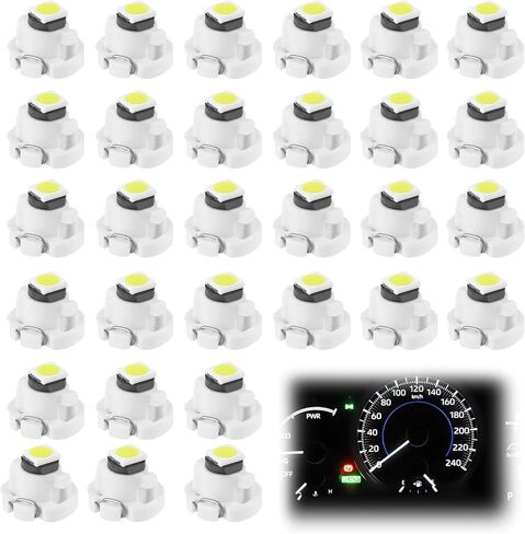 15 Pack T3 LED Dash Bulbs, 8mm Base 3030 SMD LED Instrument Cluster Light Replacement for Automotive HVAC AC Heater Panel Gauge Shift Indicator Map Dome (White Light) in Saudi Arabia