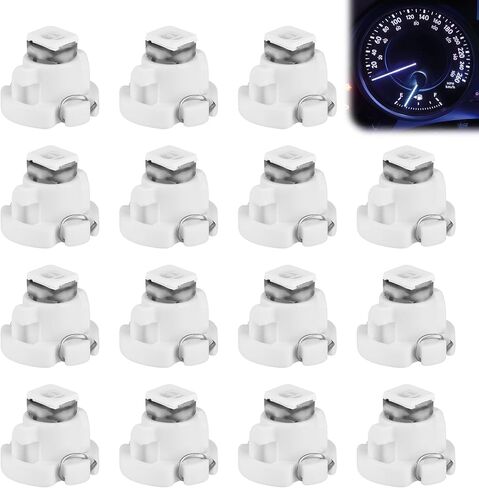 15 Pack T3 LED Dash Bulbs, 8mm Base 3030 SMD LED Instrument Cluster Light Replacement for Automotive HVAC AC Heater Panel Gauge Shift Indicator Map Dome (White Light) in Saudi Arabia