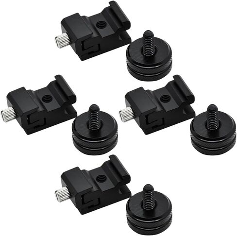 8pcs Flash Hot Shoe Mount Adapter and Cold Shoe Mount Screw Set with Adjustable Tension Base for DSLR Camera Photography Accessories in Saudi Arabia