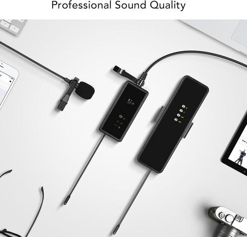 Akozon Lavalier Microphone Smart Noise Reduction Portable Lapel Mic for Outdoor Interviews Camera Video Recording in Saudi Arabia