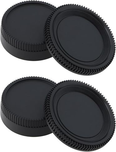 طقمان من غطاء الجسم الأمامي للكاميرا وغطاء غطاء العدسة الخلفي متوافق مع كاميرا Nikon AF AF-S وعدسة DSLR F-Mount in Kuwait