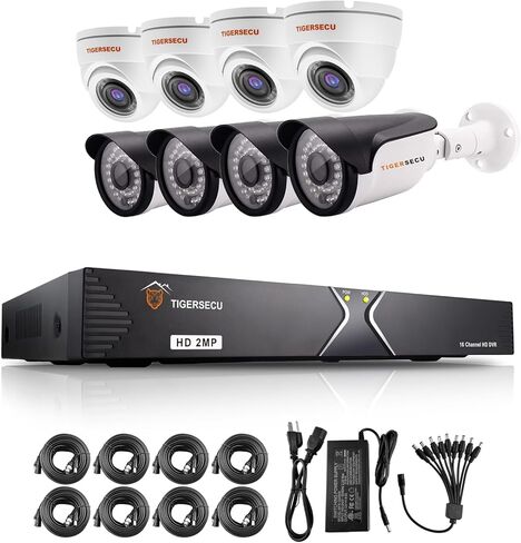 TIGERSECU 1080P 16-Channel 8 Combo Cameras DVR Security Bundle in Saudi Arabia