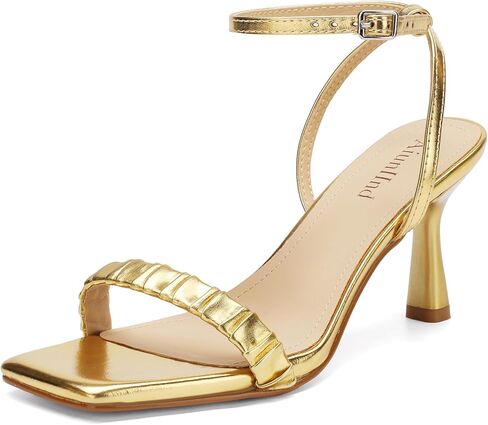Women's Heeled Sandals Open Toe Strappy Sandals Ankle Strap High Heel Sandals for Casual Date in Saudi Arabia