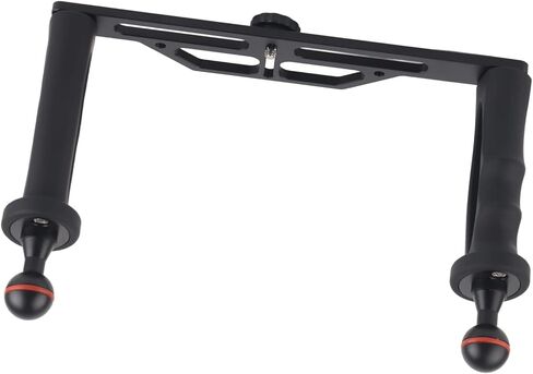 جهاز تثبيت صينية ألومنيوم بمقبض مزدوج من Rengue للكاميرات تحت الماء، للكاميرات تحت الماء، خفيف الوزن، أسود، تصميم مريح، متوافق مع SLR ومقبض مزدوج رياضي in Kuwait